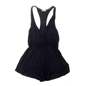 Urban Outfitters Black Flowy Racerback Romper
